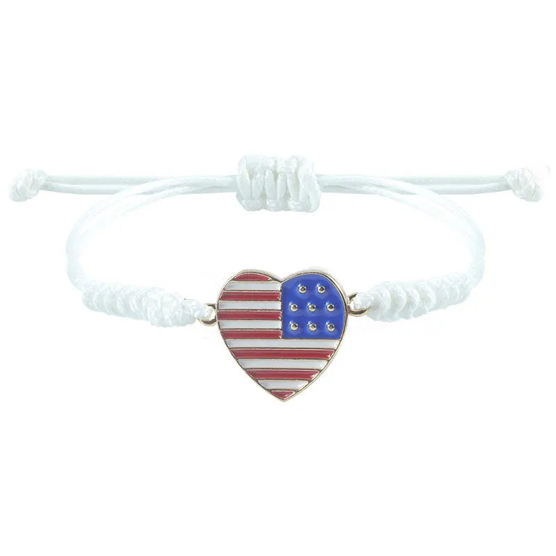 New stylish alloy USA Independence Day Bracelet USA Flag Election Holiday Party Honoring patriotism Bracelet accessories for men