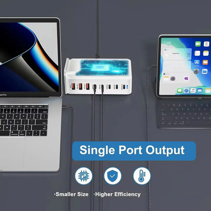 New 268W/240W GAN Gallium Nitride USB TypeC Multi-port Desktop Travel Charger With Power Adapter PD Charger Office Home Charger