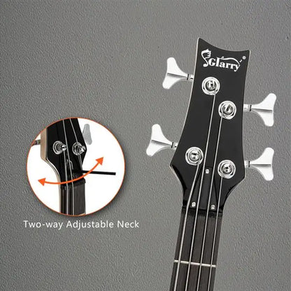 24 Frets Rosewood Fingerboard GIB Electric Bass Guitar Full Size 4 String Sunset Color
