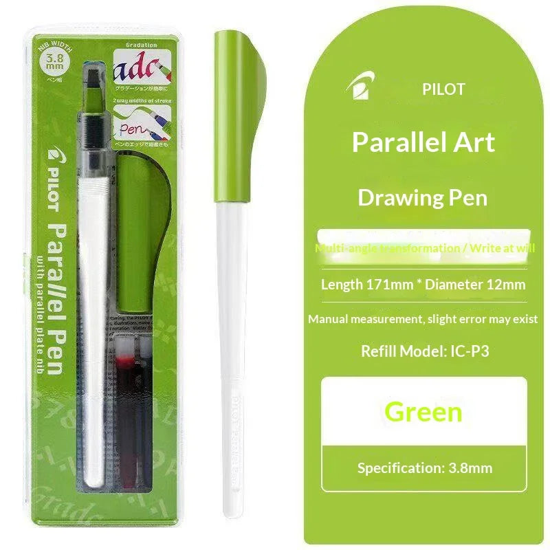 Original PILOT FP3-15-SS Parallel Pen Multi Sizes Flat Tip Calligraphy Fountain Pen Practice Gothic Italic Hand Lettering Suppli