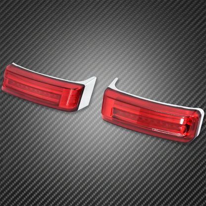 2xMotorcycle LED SaddleBag Turn Lamp Light Run Brake Light For Harley Touring Street Glide Road King FLHR Limited CVO 2014-2022