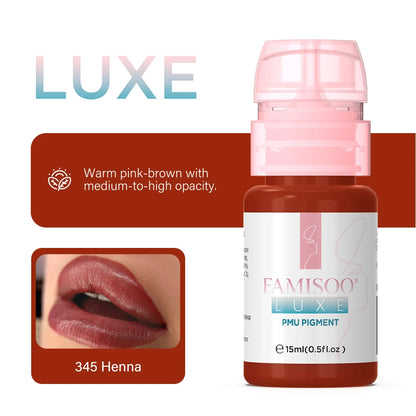 15ML Luxe PMU Pigment Europe's Best-selling 9 colors Lip Tattoo Ink For Semi Permanent Makeup Nano Lips Microblading Pigment