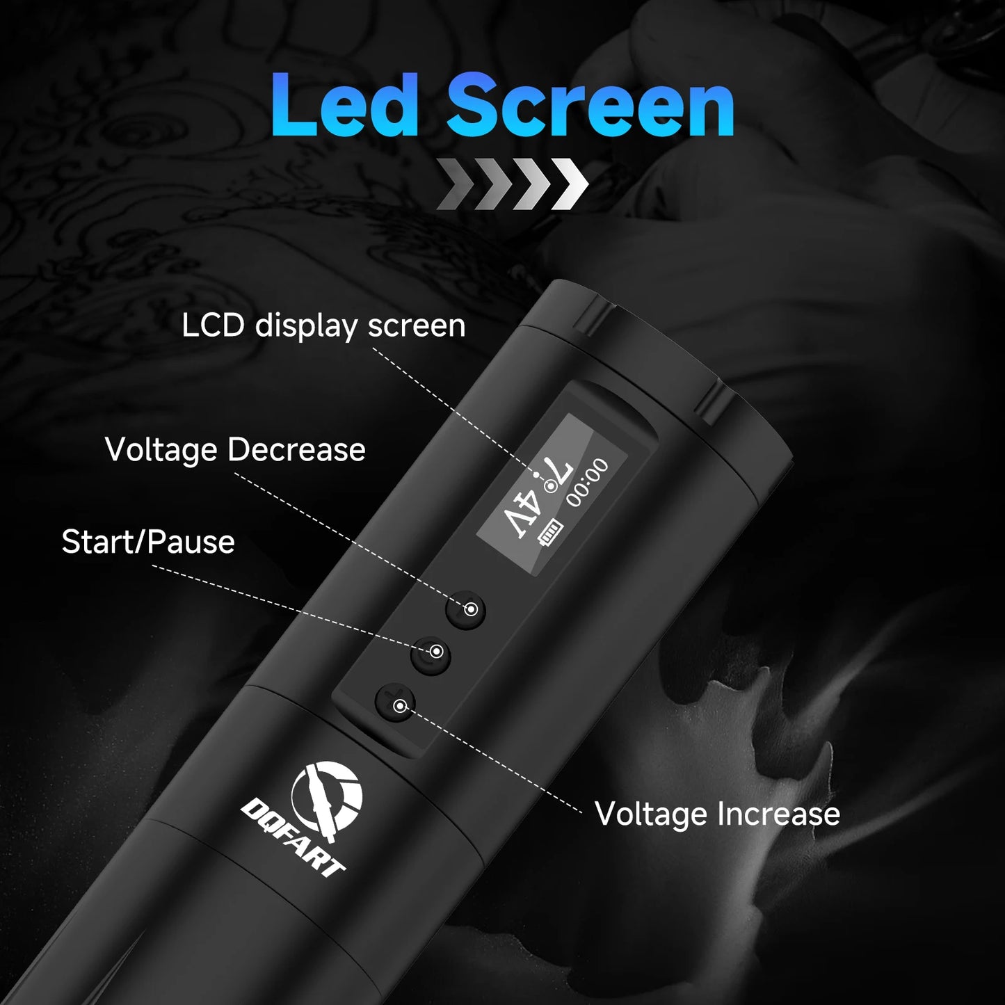 DQFART Wireless Tattoo Pen For Permanent Makeup Tattoo Machine for Professional Tattoo Artists Tattoo Accessories