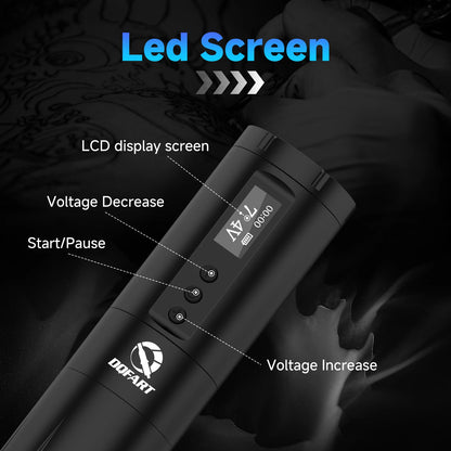 DQFART Wireless Tattoo Pen For Permanent Makeup Tattoo Machine for Professional Tattoo Artists Tattoo Accessories
