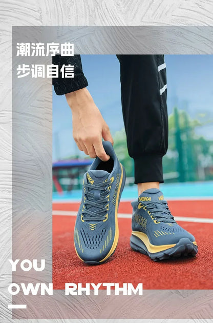Men's Running Shoes Jogging Breathable Mesh Cushioning Non-Slip Outdoor Luxury Shoes Couple Trainer Race Sneakers Off-road Shoes
