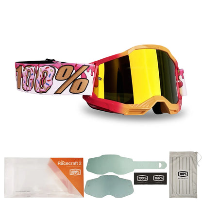 Designer Classic Off Road Goggles Donut Design Motorcycle Riding Glasses Bicycle Protective Eyewear Windproof Dustproof Ski