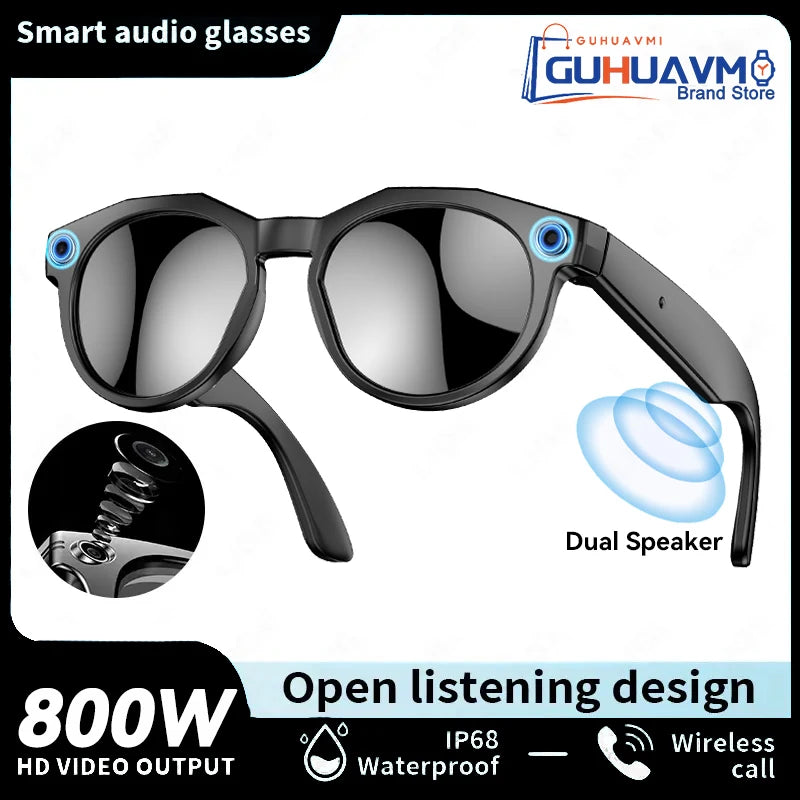 2026 New 8K HD AI Smart Glasses Men Chat GPT 800MP Camera Bluetooth Call AI Translation Voice Assistant Control Sunglasses Women