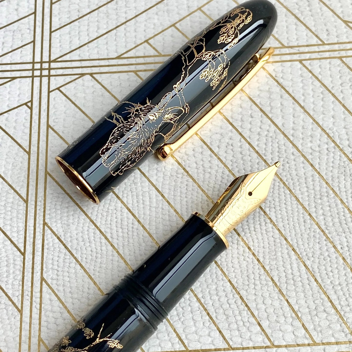 Limited Hongdian N23 Fountain Pen Rabbit Year High-End Students Business Office Writing Supplies Gold Carving Student Gift Pens