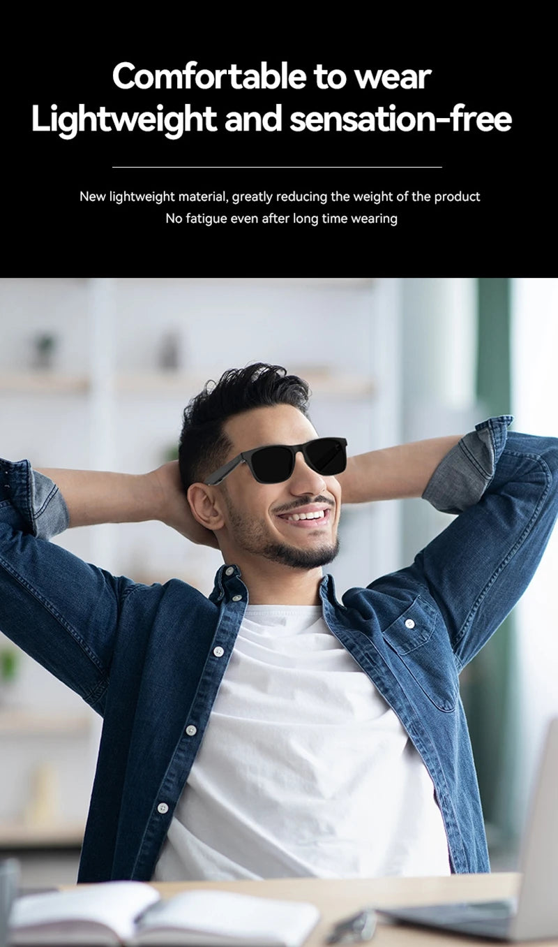 Xiaomi 4K AI Smart Glasses Multifunctional Camera Bluetooth Call Voice Assistant Music Player Translate Photochromic HD Glasses