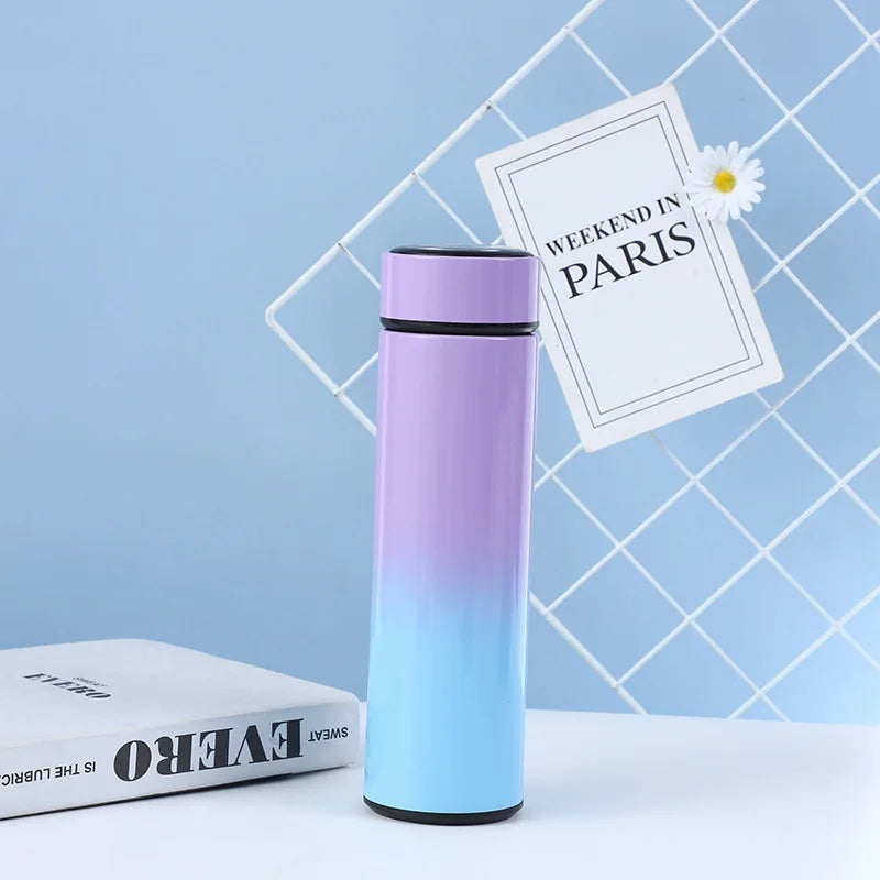 Smart Touch Temperature Display Stainless Steel Vacuum Insulated Tumbler with Gradient Color for Christmas Gift Travel Drinkware