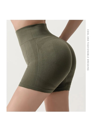 Seamless Shorts High Waisted Elastic Peach Hip Sports Yoga Pants Tight Fitting Quick Drying Fitness Pants for Women Sweatpants