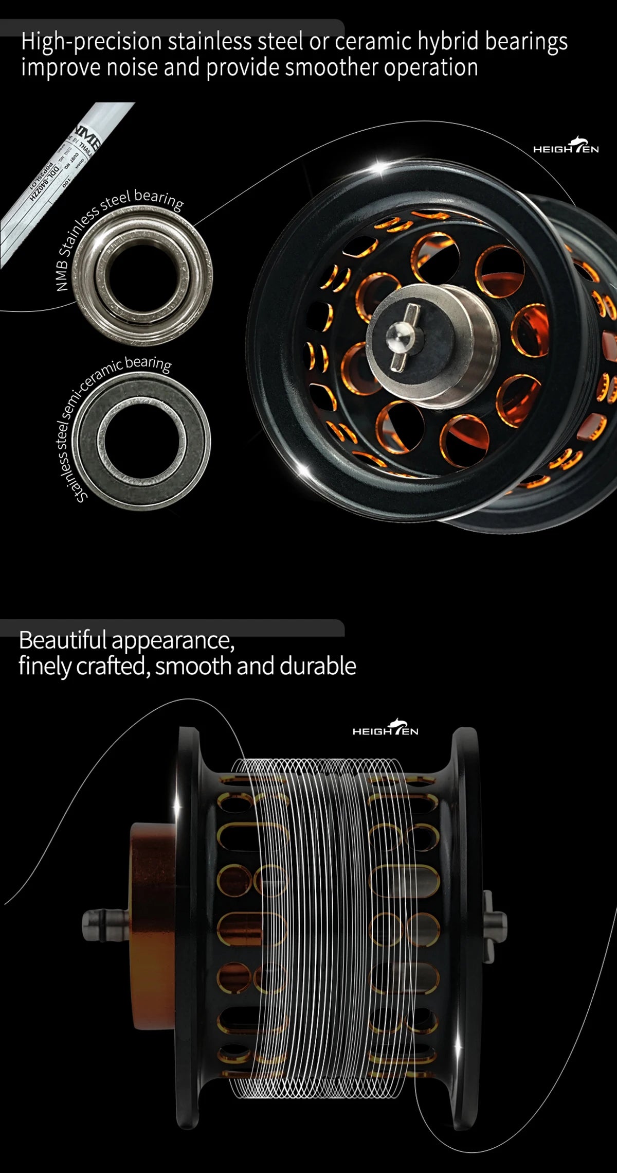 HEIGHTEN Shallow Spool For Daiwa Zillion Steez ct Ryoga Morethan Baitcasting Reel Lure Fishing