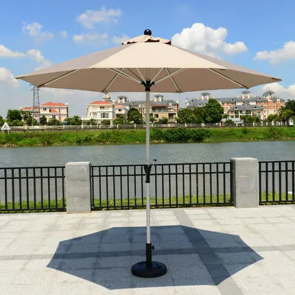 Led Big Size Umbrella Parasol Metal 3M Dia Solar Panel Patio Restaurant Umbrella Outdoor Garden Nature Wholesale Beach Umbrellas