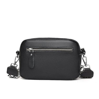 Genuine Leather Handbag For Women Crossbody Bag For Daily Commute Multi Compartment Zipper Shoulder Bag