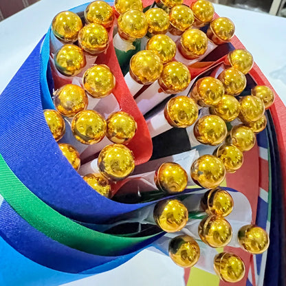 2026 48/pcs/set Hand Held National Flag 14x 21cm Country Flag NEW Cup Countries Flag Bunting National String Banner Football Eve