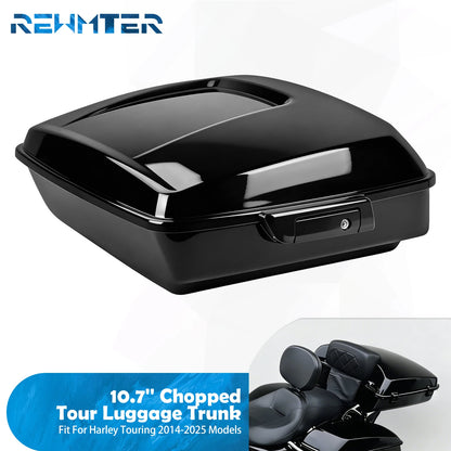 Motorcycle 10.7'' Trunk Rear Tour Luggage Storage For Harley Touring Road King Street Road Glide Electra Glide Standard 2014-25