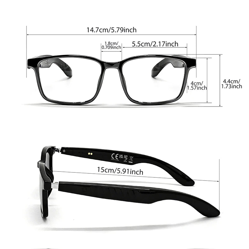 AI Translation Smart Wireless Glasses feature open-back earbuds, a premium feel, and support real-time translation of ov