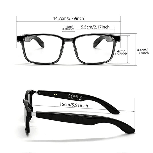 AI Translation Smart Wireless Glasses feature open-back earbuds, a premium feel, and support real-time translation of ov