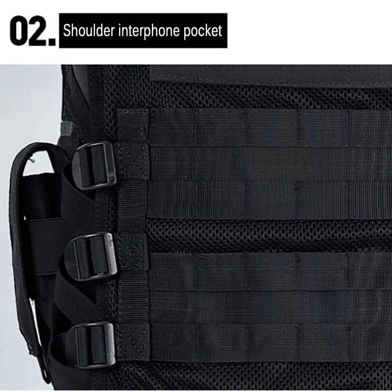 Multi-Pocket Swat Army Tactical Vest Jungle Combat Body Armor Vests Security Hunting Outdoor CS Game Airsoft Training Jacket