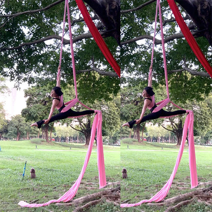 12m Aerial Silks Flying Trapeze Aerial Silk Yoga Hammock Swing GYM Home Outdoor Fitness Anti-Gravity Body Building Pilates Belt