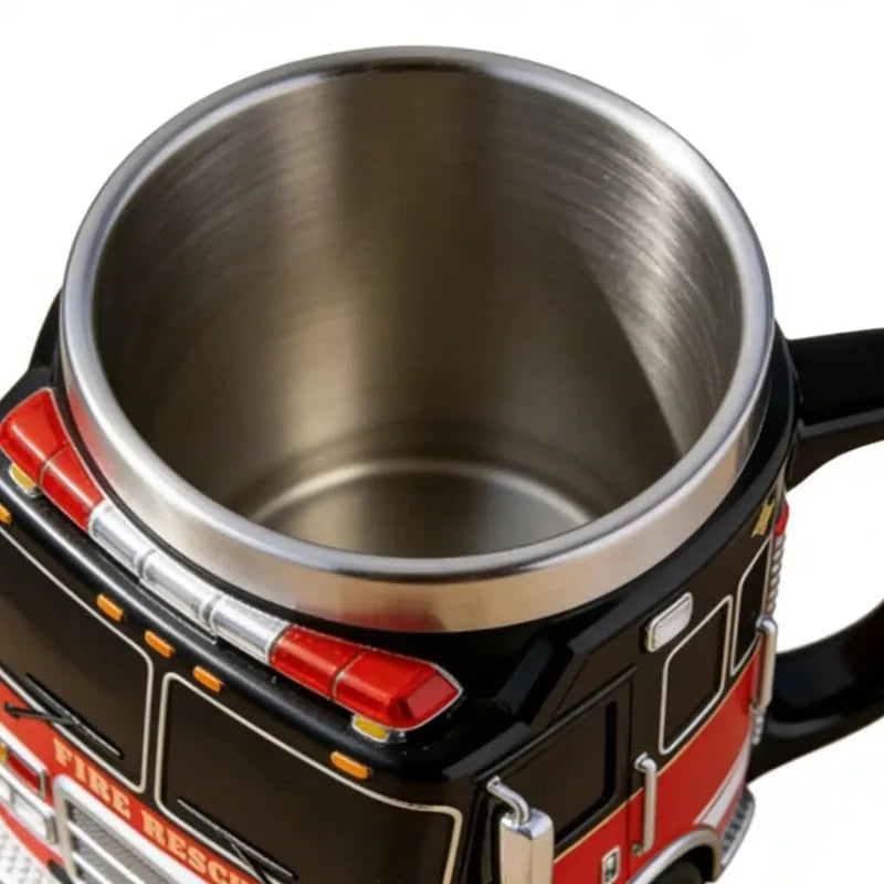 Funny Mugs Firefighting Coffee Mugs Creative Design Truck Coffee Mug  Firefighting Coffee Mugs Tea Cup for Hot Cold Water Juice