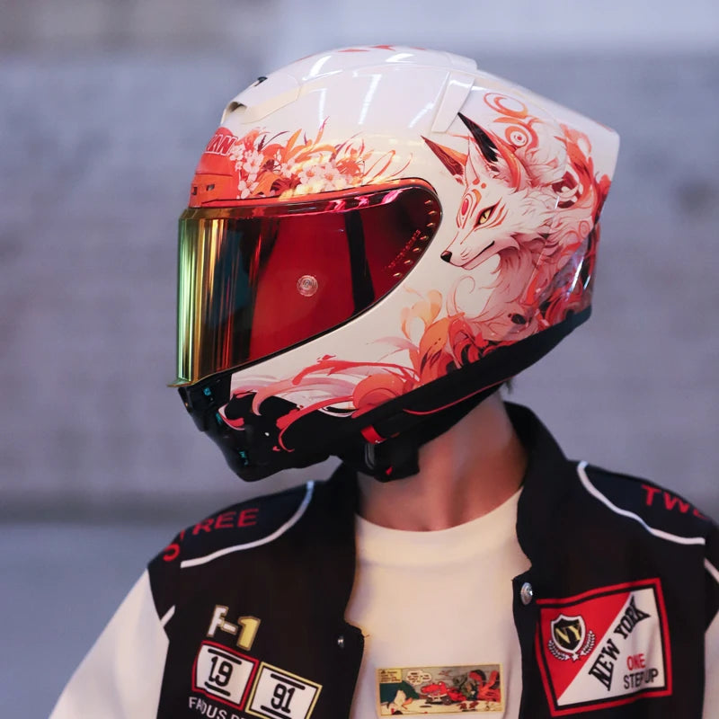 MKAN Full Face Motorcycle helmet Gumiho  helmet Riding Motocross Racing Motobike Helmet