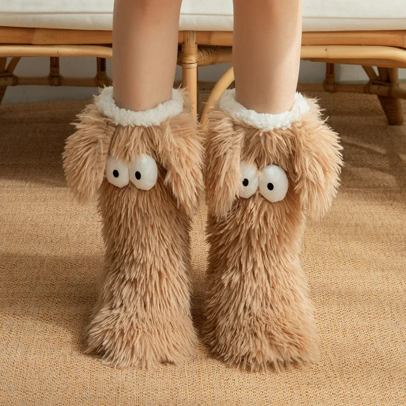 2026 New Animal Socks 3D Plush Crochet Animal Socks Cute Animal Socks Warm Floor Socks Cartoon Socks