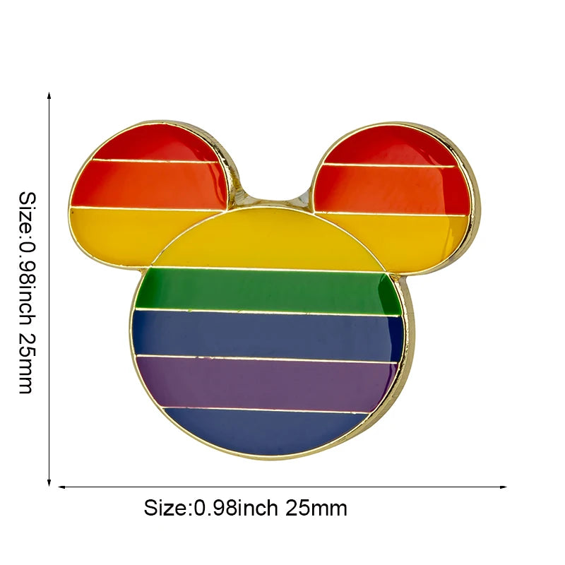 10pcs a lot Philadelphia Pride Badges LGBT Pin Metal Rainbow Badge Pins Gay Pride Lapel Pinback