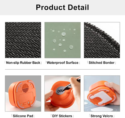 Mewoofun Dog Buttons with Rubber Mat Recordable Dog Talking Buttons Set Communication Starter Pack Dog Training Speaking Buttons