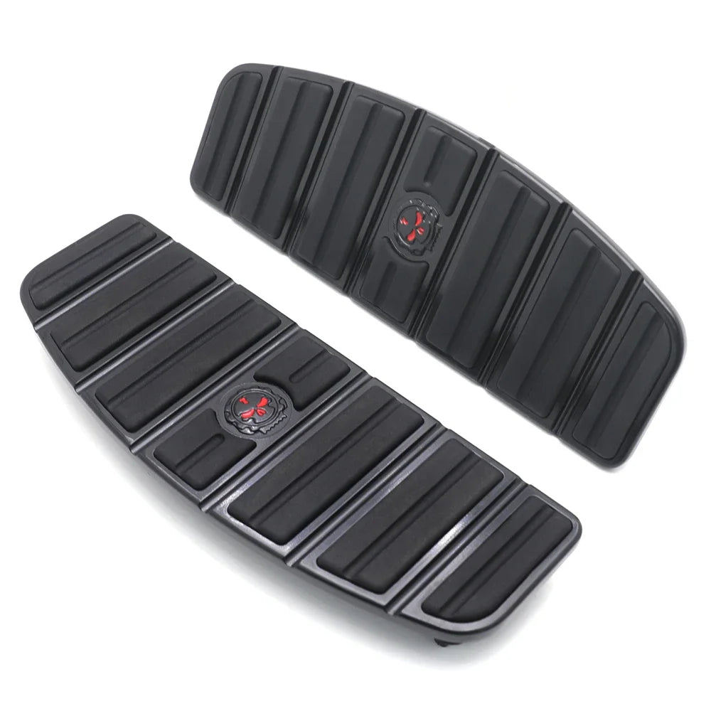 Motorcycle Chrome Skull Zombie Rider Footboard Insert Kit For 1980-Up Harley Davidson TOURING FLHT FLT FLTR FLHR FLHS SOFTAIL