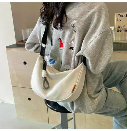 2025 New Fashion Crossbody Bag Simple Wide Shoulder Strap Design Single Shoulder Bag Original Style Commuting Dumpling Women Bag