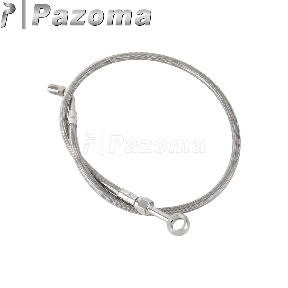 Motorcycle Hydraulic Banjo Braided Line Steel Brake Hose Cable For Harley Softail Slim Breakout Deluxe Street Bob Fat Boy 18-23