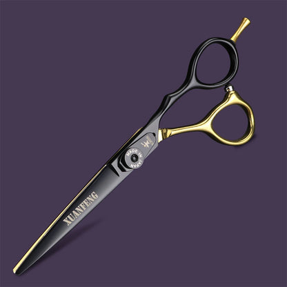 Spring clip screw double color hair scissors 6 inch 9cr18 steel barber cutting scissors and thinning scissors