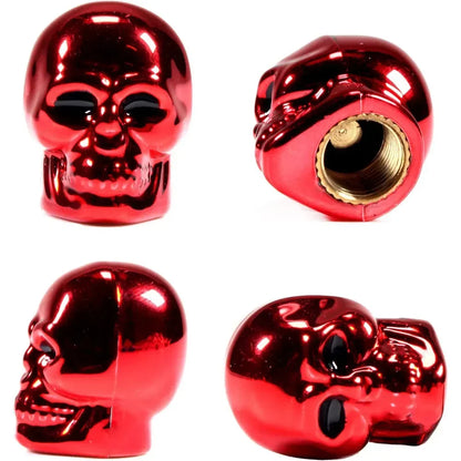 4Pcs Skull Valve Stem Caps Funny Air Caps Cover, Universal Truck Motorcycle Bike Car Tires Valve Stem Caps