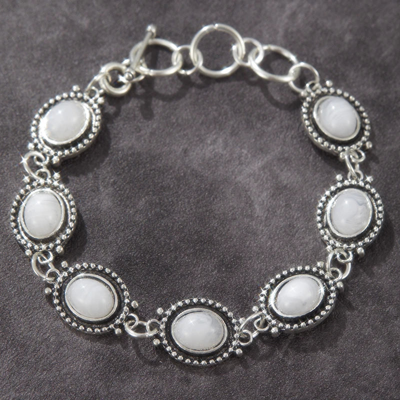 Natural Synthetic Oval Moonstone Adjustabl Bracelet Woman Man Wealthy Jewelry Luxury Elegant Romantic Simple Fine Jewelry Gifts