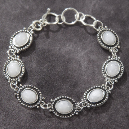 Natural Synthetic Oval Moonstone Adjustabl Bracelet Woman Man Wealthy Jewelry Luxury Elegant Romantic Simple Fine Jewelry Gifts