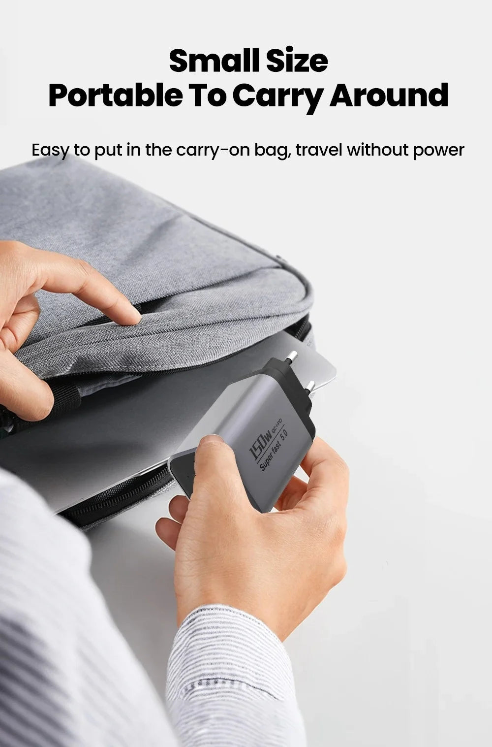 USB Type C 150W Charger USB QC3.0 Fast Charging Mobile Phone Charger Travel Adapter For iPhone 17 Samsung Xiaomi EU/UK/US Plug