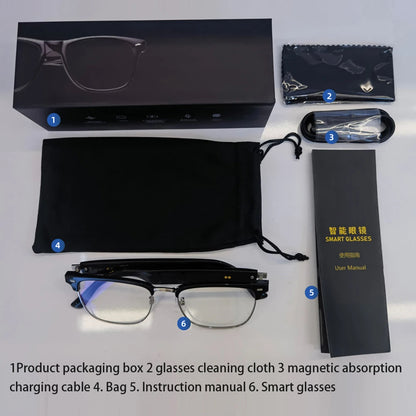 4K Smart AI Glasses 8MP Camera Recording Videos Photo Recognition Answer Translation BT Call Voice Assistant Control Smart Glass