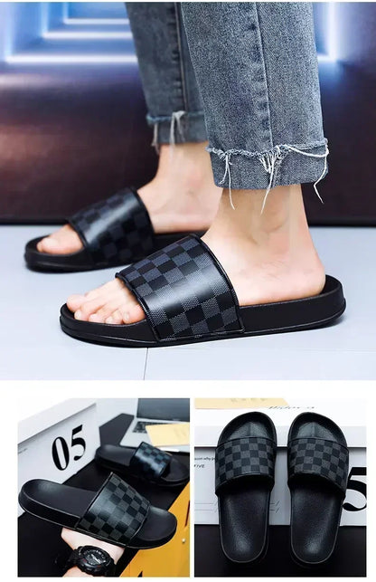 Summer Casual New 2025 Hot Anti-slip Quick-drying Outdoor Slippers, Comfortable Men's Large-sized Flat-heeled Flip-flops