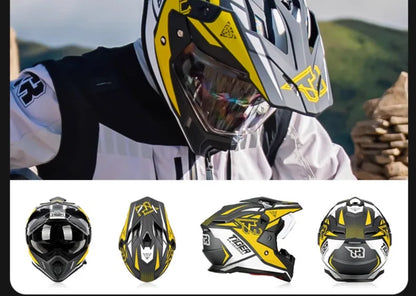Tiger JTO1 Adventure Motorcycle Helmet Dual SunVisor Helmet Size S-3XL Off-road Casco Moto Highly Breathable For  ADV Long Rides