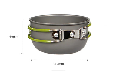 Ultralight Camping Pot Set: Camping Cookware Mess Kit (Outdoor Cooking Tableware) – for Hiking, Trekking, Picnic, Fishing, Mount
