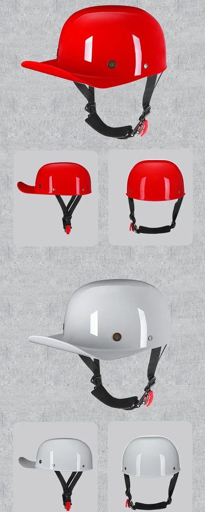 2023 New Vintage Motorcycle Helmet baseball cap helmet men's and women's children's scooter half face Vintage four seasons hat