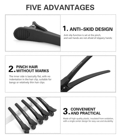 12 PCS Hair No Crease Hair Clips For Women Non Slip Clips For Hair Sectioning Salon And Home Haircutting &Styling Accessories