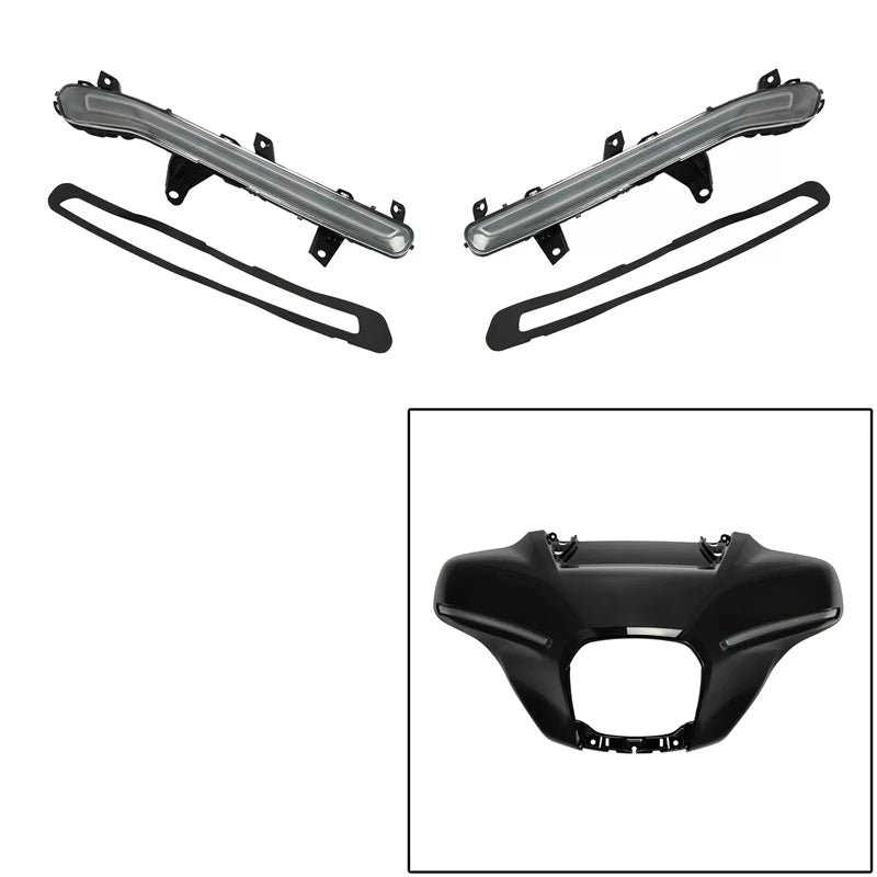 Turn Signal Batwing Fairing Light Fit For Harley CVO Street Glide 2023-2025 FLHX 2024-2025 FLHXU 2025