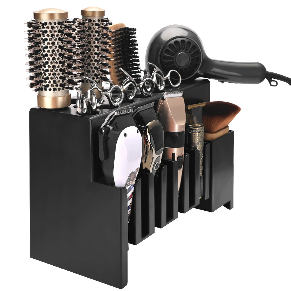 Hair Styling Tools Storage Box For Beauty Scissors Electric Clipper Comb Rack Salon Hairdressing Holder Desktop Case