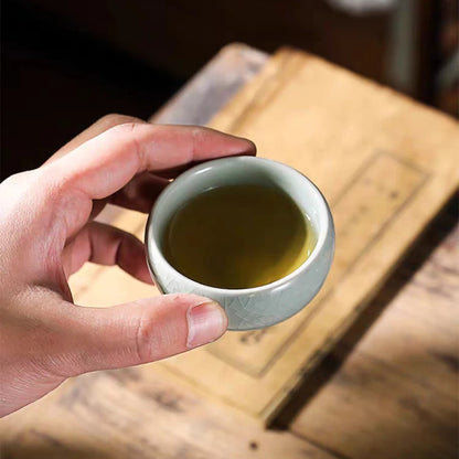 Ge Yao Ceramic Teapot teacup manual Chinese ice crack split teapot can raise Xishi tea pots household Kung Fu tea pot