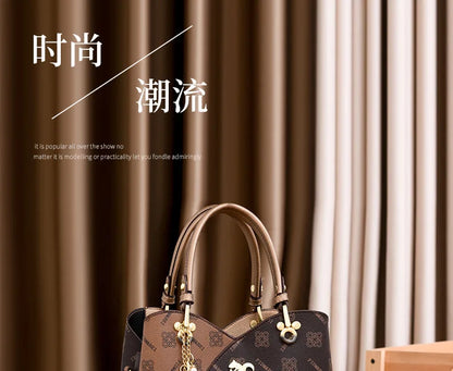 Luxury Brand Designer Women'S Handbag Leather Printed Shoulder Bag Large Capacity Classic Retro Crossbody Bag Commuting Tote Bag