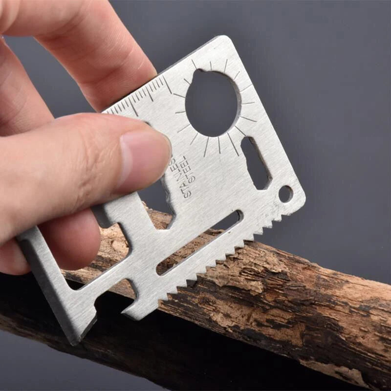 Pocket Tool Multifunction Credit Edc Outdoor Bottle Survive Gear Card Multi Multipurpose Gadget Camping Opener Wallet Kit