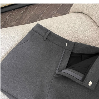 Elegant Solid A-Line Wide Leg Shorts Fashion Women 2025 New Summer High Waist Korean Pants Casual Office Lady Commute Outfits
