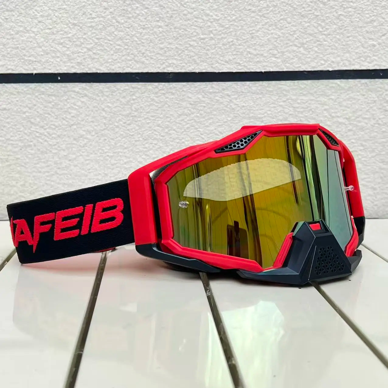 Motorcycle glasses with windproof lens for motocross, dirt bike, ATV, ski, sunglasses & outdoor cycling